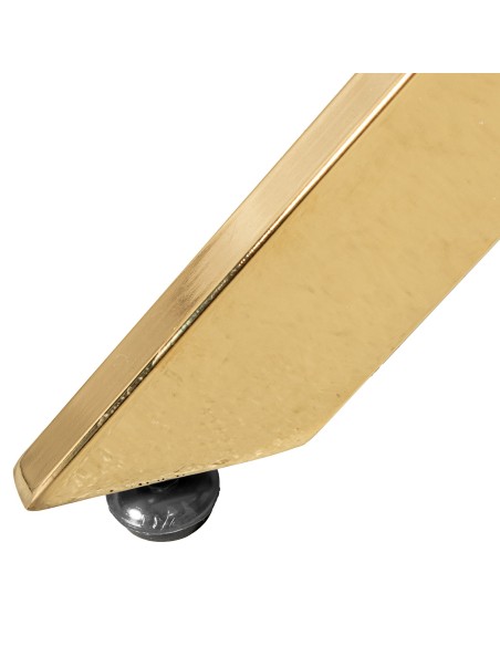 Mesa de comedor cristal patas en dorado