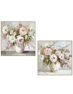 Cuadro en lienzo de jarrones con marco