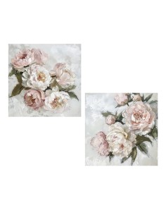 Cuadro en lienzo de flores con bastidor