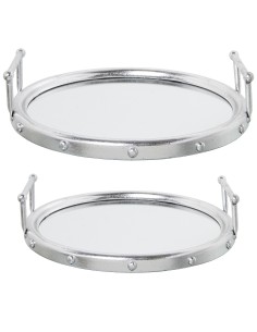 Juego 2 bandejas de metal en plata 2