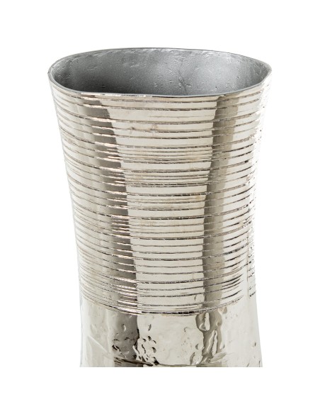 Jarrón de aluminio grande en color plata