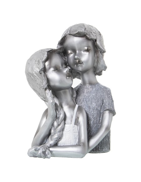 Figura resina pareja en plata