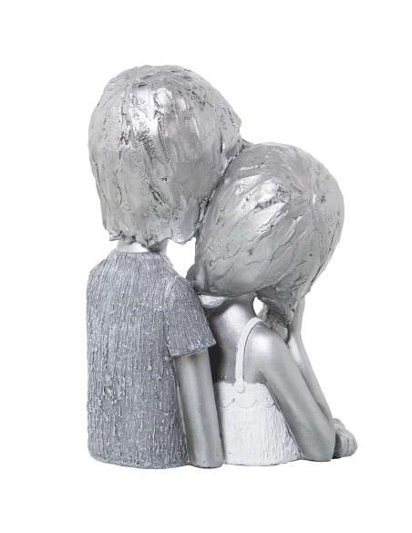 Figura resina pareja en plata