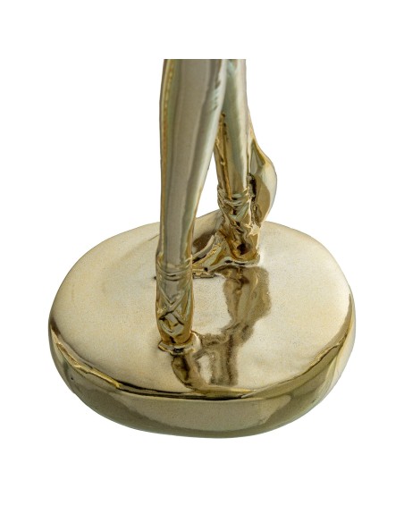 Figura de resina bailarina dorada