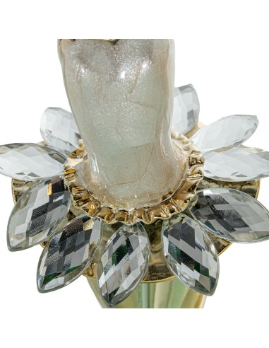 Figura de resina de bailarina en dorada