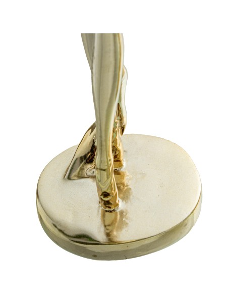 Figura de resina de bailarina en dorada