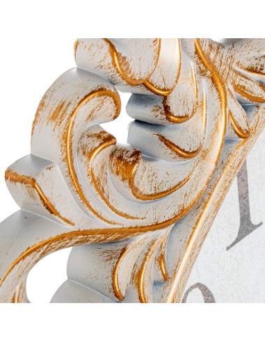 Reloj de pared melamina blanco y oro