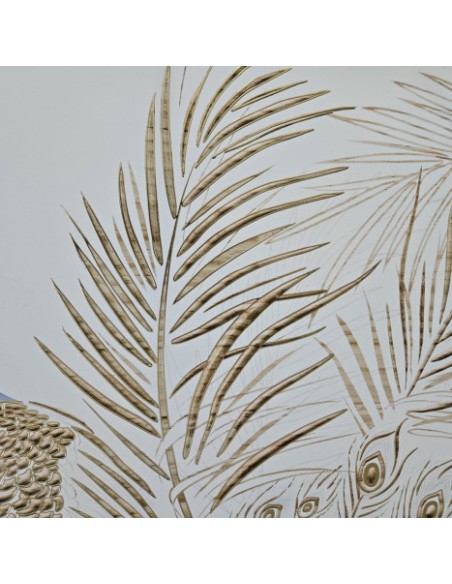 Cuadro en lienzo de pavo real