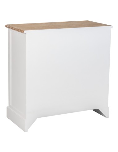 Cómoda de madera blanca 5 cajones