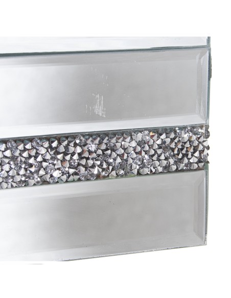 Joyero de cristal de espejo con brillantes