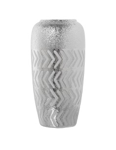 Jarrón cerámica plata grande