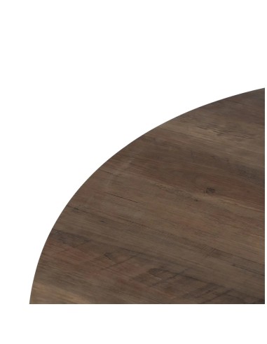 Mesa marrón con patas negras