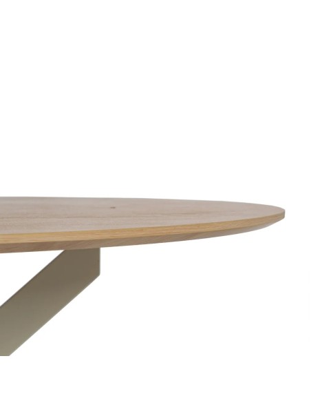 Mesa madera clara con patas blancas