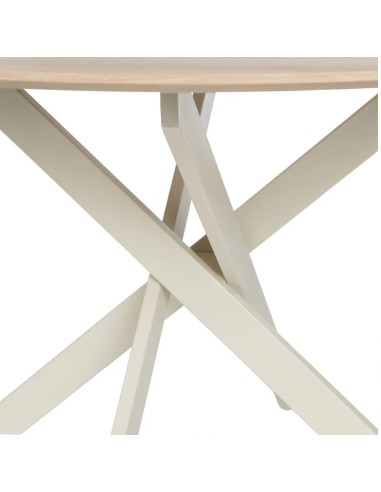 Mesa madera clara con patas blancas