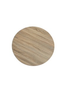 Mesa redonda de madera con patas negras 2