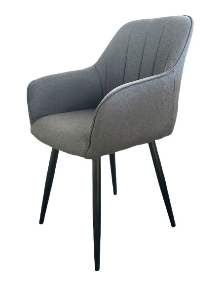 Silla monroe gris patas negras