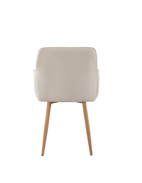 Silla monroe de marfil patas símil metal