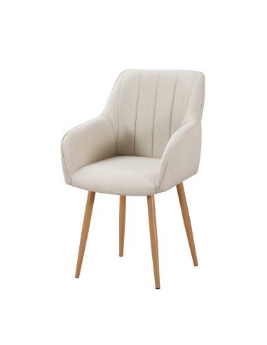 Silla monroe de marfil patas símil metal