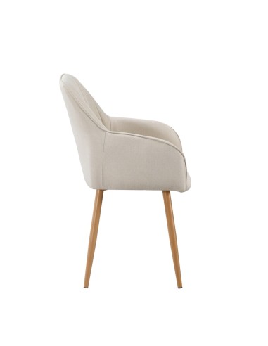 Silla monroe de marfil patas símil metal