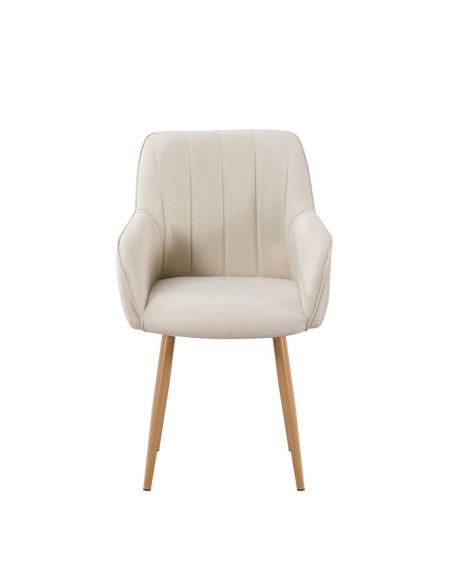 Silla monroe de marfil patas símil metal