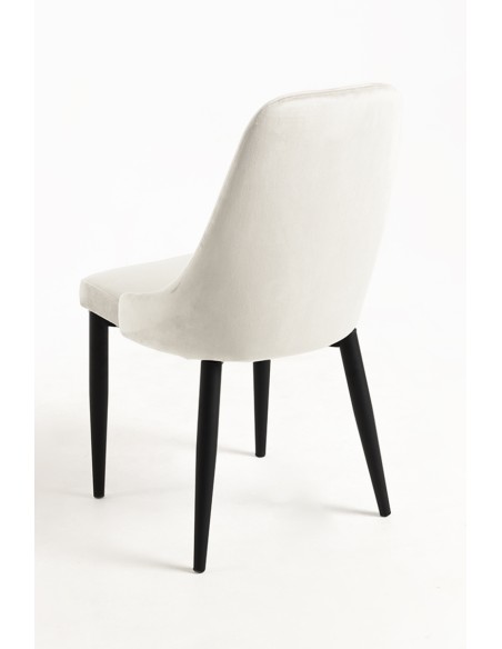 Silla haipe terciopelo patas negras