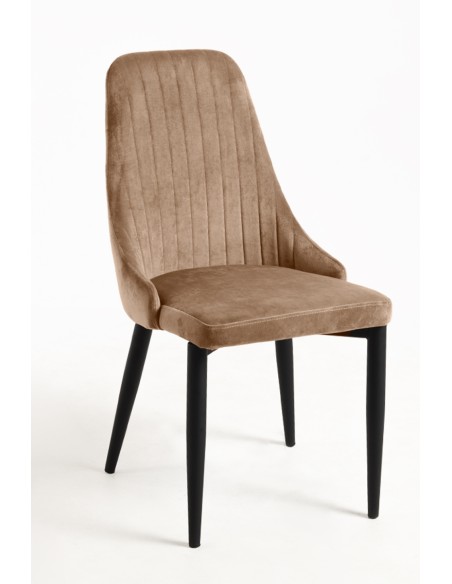 Silla haipe terciopelo patas negras