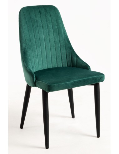 Silla haipe terciopelo patas negras