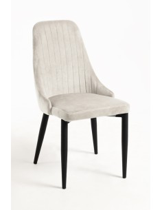 Silla haipe terciopelo patas negras