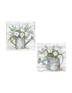 Cuadro lienzo de regaderas con flores