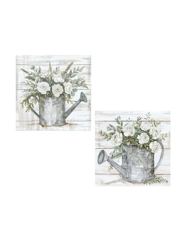 Cuadro lienzo de regaderas con flores