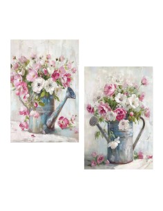 Cuadro lienzo de regadera con flores