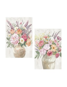 Cuadro en lienzo de jarrón con flores