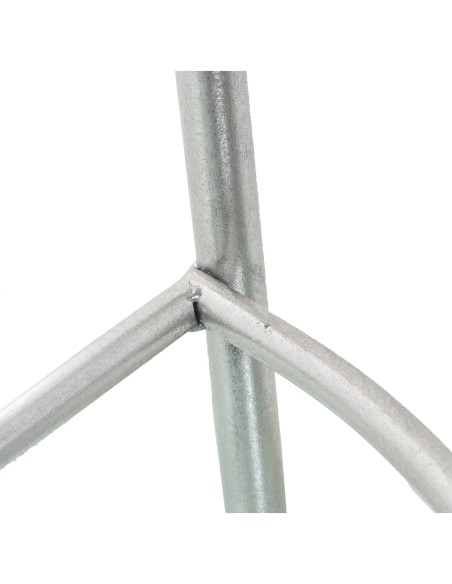 Entrada de metal plata con espejo