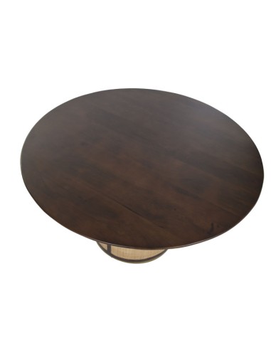 Mesa redonda 130 cm en Mango y Fibra