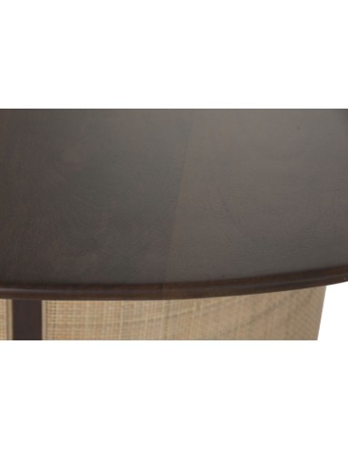 Mesa redonda 130 cm en Mango y Fibra