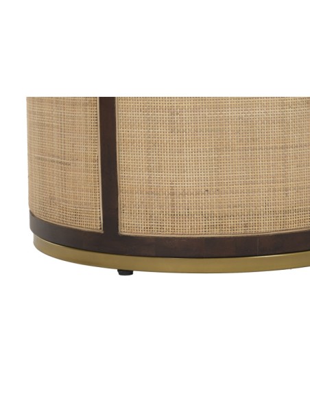 Mesa redonda 130 cm en Mango y Fibra