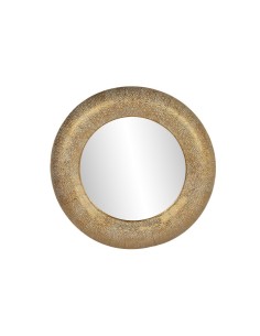 Espejo redondo de metal en dorado