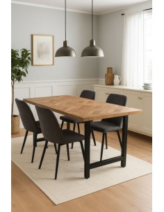 Mesa de Comedor Acacia y Metal 2