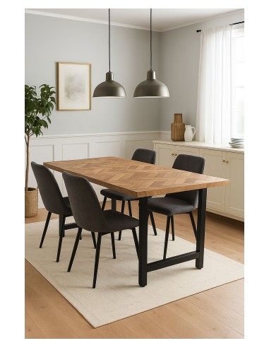 Mesa de Comedor Acacia y Metal