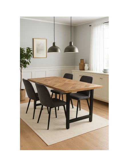 Mesa de Comedor Acacia y Metal