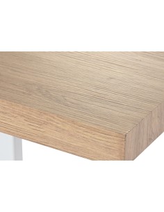 Mesa de Comedor Madera y metal Blanco 2