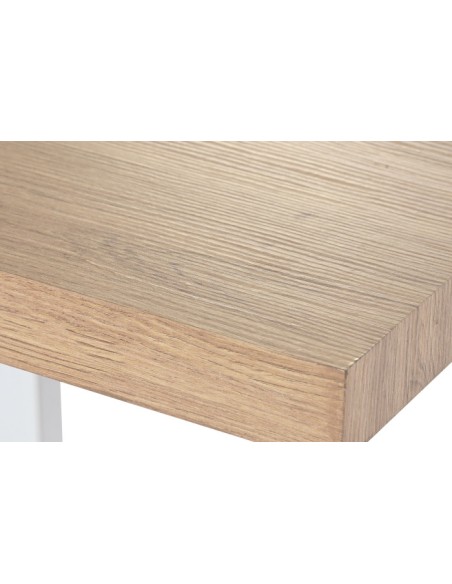 Mesa de Comedor Madera y metal Blanco