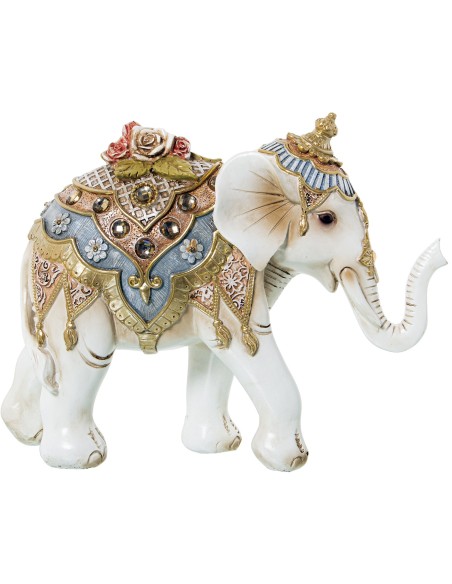 Figura Elefante Blanco con Dorado G