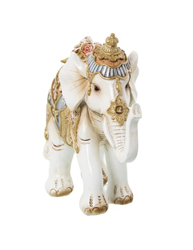 Figura Elefante Blanco con Dorado G