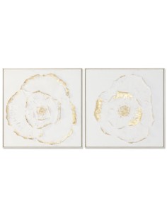 Cuadro en lienzo de flor en relieve