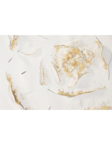 Cuadro en lienzo de flor en relieve