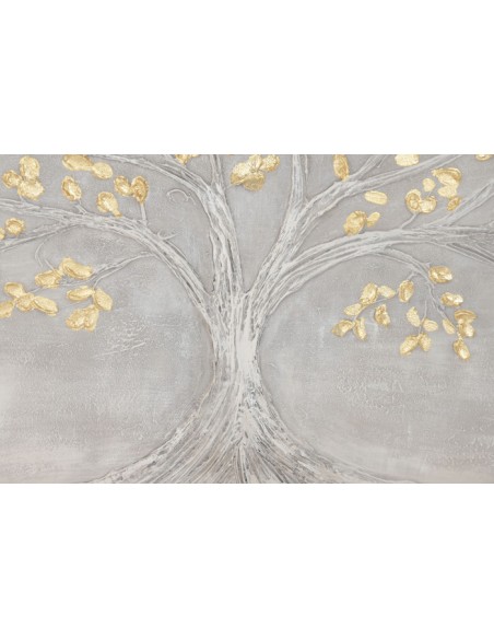 Cuadro lienzo árbol de la vida dorado