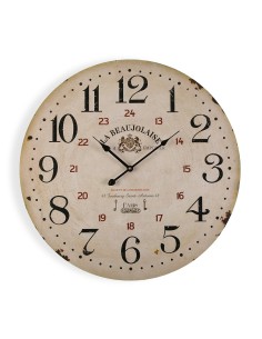 Reloj blanco de madera grande