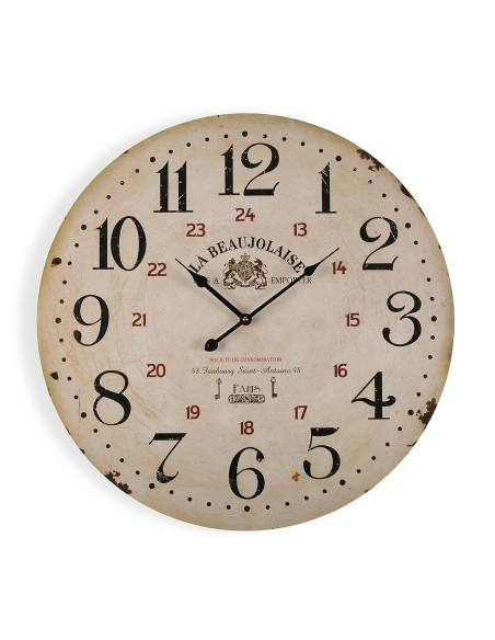 Reloj blanco de madera grande