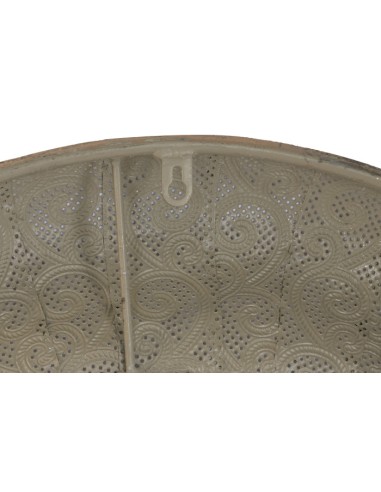 Espejo ovalado de metal dorado